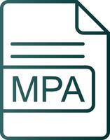 mpa Datei Format Linie Gradient Symbol vektor