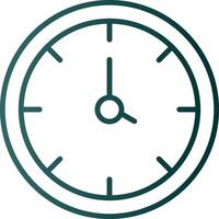 Symbol für den Farbverlauf der Uhrenlinie vektor