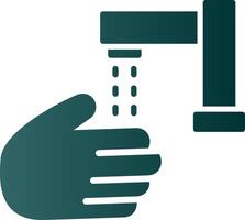 Hand waschen Glyphe Gradient Symbol vektor