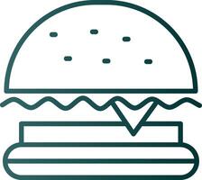 Burger schnell Essen Linie Gradient Symbol vektor