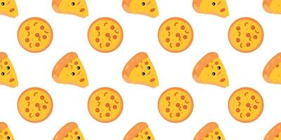 Pizza Scheibe nahtlos Muster Design vektor