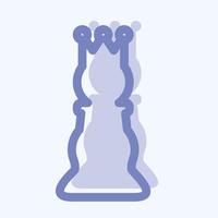 ikon schack 1 - tvåfärgad stil, enkel illustration, redigerbar linje vektor