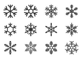 snö blomma design ikon uppsättning vektor