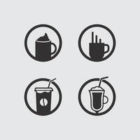 Cafe Logo und Kaffee Logo Design Cafeteria heiß trinken vektor