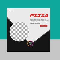 pizza social media posta baner mall. vektor