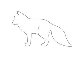Fuchs im einer kontinuierlich Linie Zeichnung kostenlos Illustration vektor