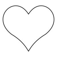 Liebe Symbol. Herz Linie Symbol, Gliederung Logo Illustration, isoliert Herz auf ein Weiß Hintergrund vektor