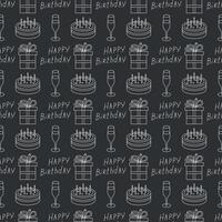 glücklich Geburtstag Muster. nahtlos Geburtstag Hintergrund vektor