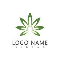 cannabis logotyp mall symbol design vektor