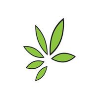 Cannabis Logo Vorlage Symbol Design vektor