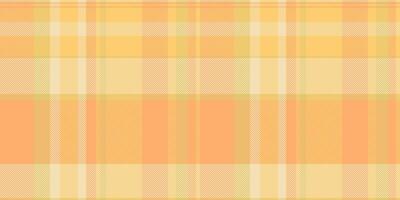 Wohnzimmer Tartan Textur Textil, genäht Muster nahtlos Hintergrund. zurück zu Schule Plaid prüfen Stoff im Orange und Weizen Farben. vektor