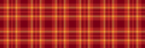 Essen Zimmer Textur Hintergrund, Küche Plaid nahtlos Muster. sich ausruhen prüfen Stoff Tartan Textil- im rot und Orange Farben. vektor