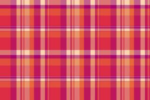 Stoff Textil- von prüfen Tartan Hintergrund mit ein Plaid Muster nahtlos Textur. vektor