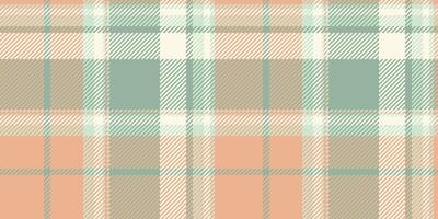 industriell tartan kolla upp mönster, silkig pläd textur . många tyg textil- bakgrund sömlös i orange och pastell färger. vektor