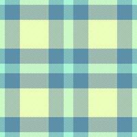 USA pläd textil, landsbygden bakgrund tyg sömlös. motiv tartan mönster kolla upp textur i cyan och ljus färger. vektor