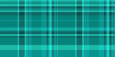 Tasche Plaid Stoff Muster, Seite Textur prüfen nahtlos. Hippie Textil- Hintergrund Tartan im blaugrün und cyan Farben. vektor