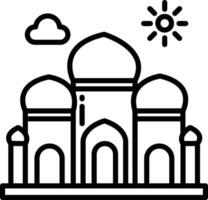Moschee Gliederung Illustration vektor