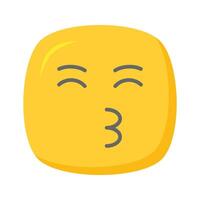 kissing emoji design, redo till använda sig av ikon vektor