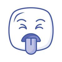 äcklad emoji design, anpassningsbar unik vektor