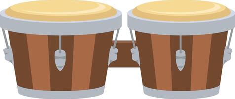 illustration av en bongo i tecknad serie stil isolerat på vit bakgrund vektor