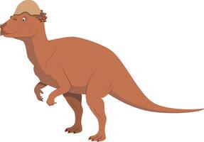 pachycephalosaurus illustration isolerat i vit bakgrund. dinosaurier samling. vektor