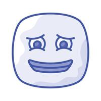 premie ikon av skyldig emoji, redo till använda sig av redigerbar vektor