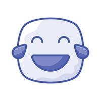 ein essbar Symbol von Lachen Emoji, einfach zu verwenden und herunterladen vektor