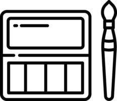 Lidschatten Box Gliederung Illustration vektor