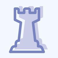 ikon schack 4 - tvåfärgad stil, enkel illustration, redigerbar linje vektor