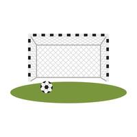 Fußball Symbole mit Schiedsrichter Objekte, Ziel, Trophäe, Ball, Stiefel. Fußball Unterstützung Mannschaft und Ventilator Elemente Illustration. vektor