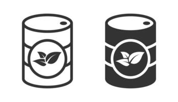 biobränsle tank ikon. illustration. vektor