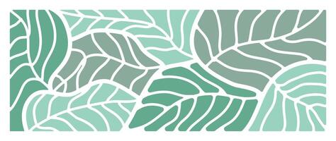 abstrakt Laub botanisch Hintergrund . Grün Farbe Hintergrund von tropisch Pflanzen, Blatt Geäst, Blätter. Laub Design zum Banner, Drucke, Dekor, Mauer Kunst, Dekoration. vektor
