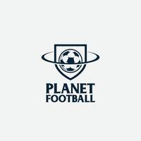 planet fotboll logotyp vektor