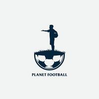 Planet Fußball Logo vektor