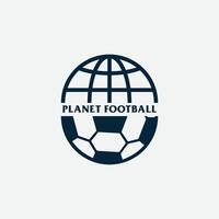 planet fotboll logotyp vektor