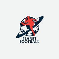 planet fotboll logotyp vektor