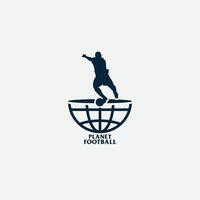 planet fotboll logotyp vektor