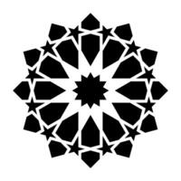 islamic geometrisk design element illustration svart silhuett isolerat på vit bakgrund. logotyp ikon vektor