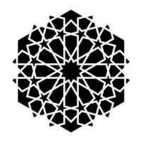 islamisch geometrisch Design Element Illustration schwarz Silhouette isoliert auf Weiß Hintergrund. Logo Symbol vektor