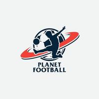 planet fotboll logotyp vektor