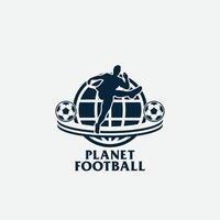 planet fotboll logotyp vektor