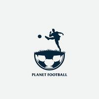 planet fotboll logotyp vektor