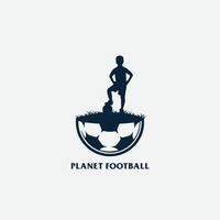 planet fotboll logotyp vektor