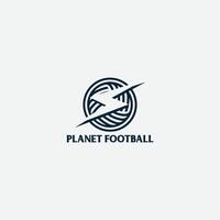 planet fotboll logotyp vektor