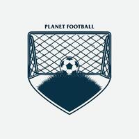 planet fotboll logotyp vektor