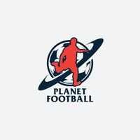 planet fotboll logotyp vektor