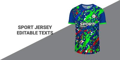 sporter jersey mall sporter t-shirt design sporter jersey design enhetlig begrepp vektor