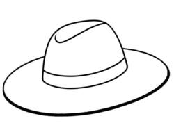 Mann Hut isoliert auf Weiß vektor
