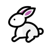 Hüpfen Hase Symbol. japanisch Tierkreis unterzeichnen. vektor