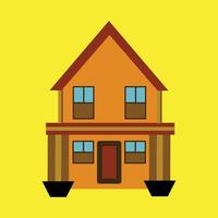 Haus echt Nachlass Symbol Illustration Grafik Design. traditionell braun Haus, geeignet zum verwenden im Eigentum Design, Gehäuse Logos, Siedlungen usw vektor